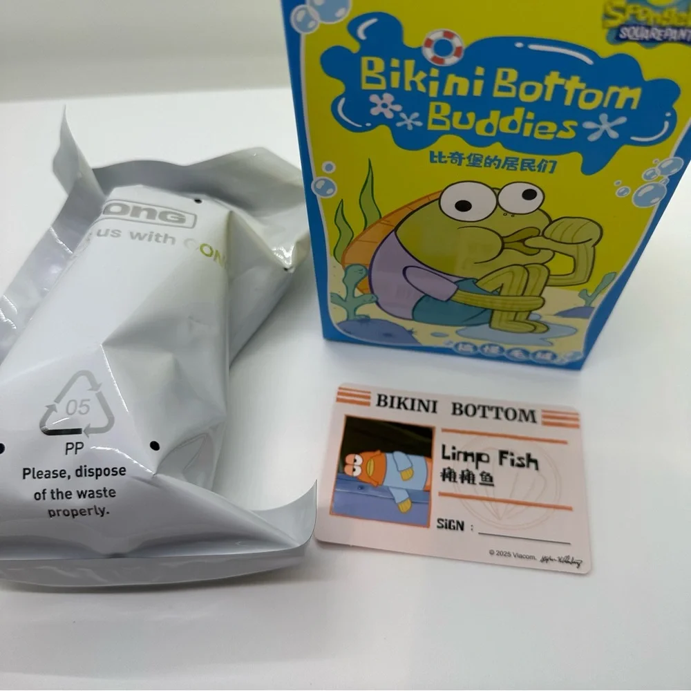 New Pop Mart | Bikini Bottom Buddies Whimsical Plush Confirmed Limp Fish